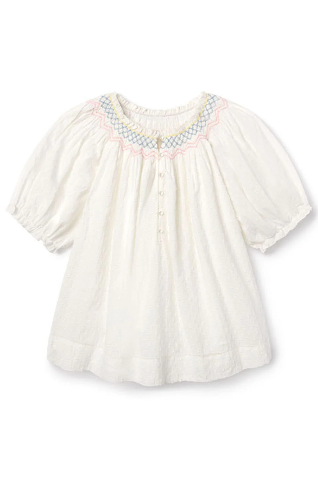 Willow Top in White Swiss Dot | Baybala