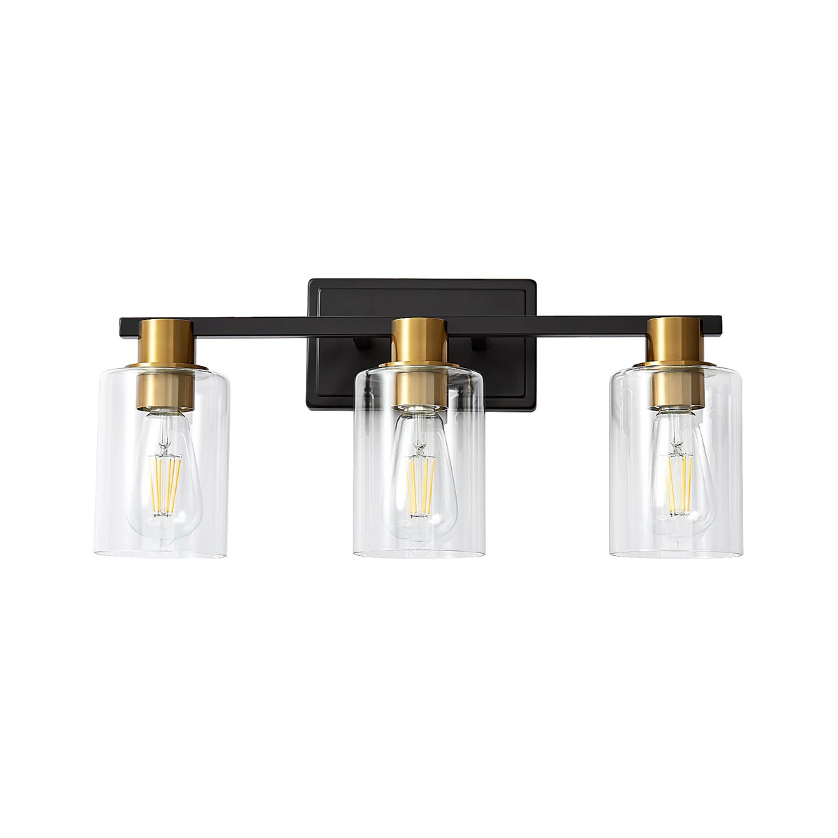 Mercer41 Aarif 3 -Light Dimmable Black Bathroom Vanity Light & Reviews | Wayfair | Wayfair North America