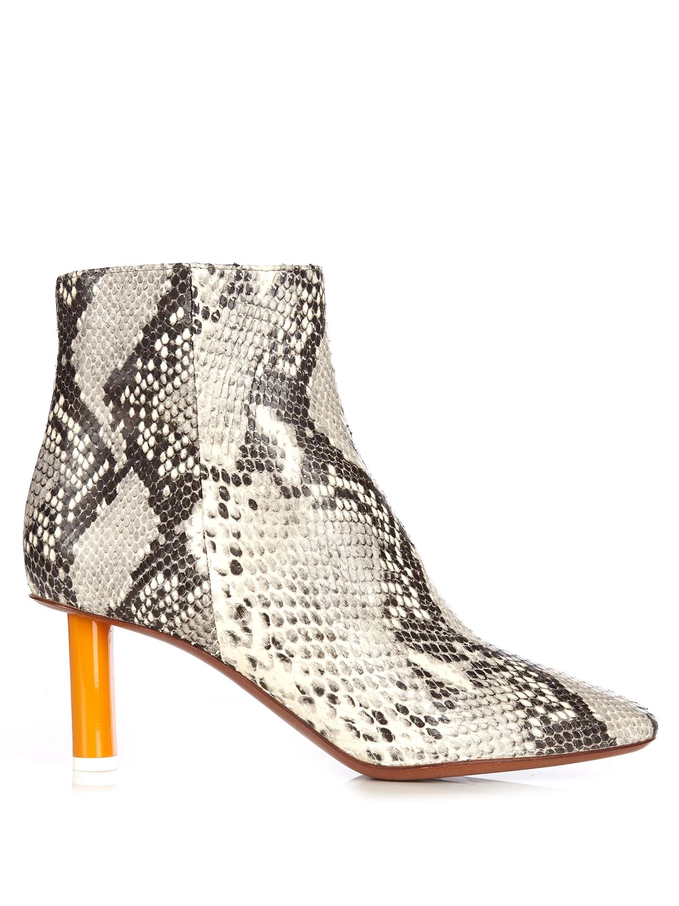 Python-effect leather ankle boots | Matches (US)