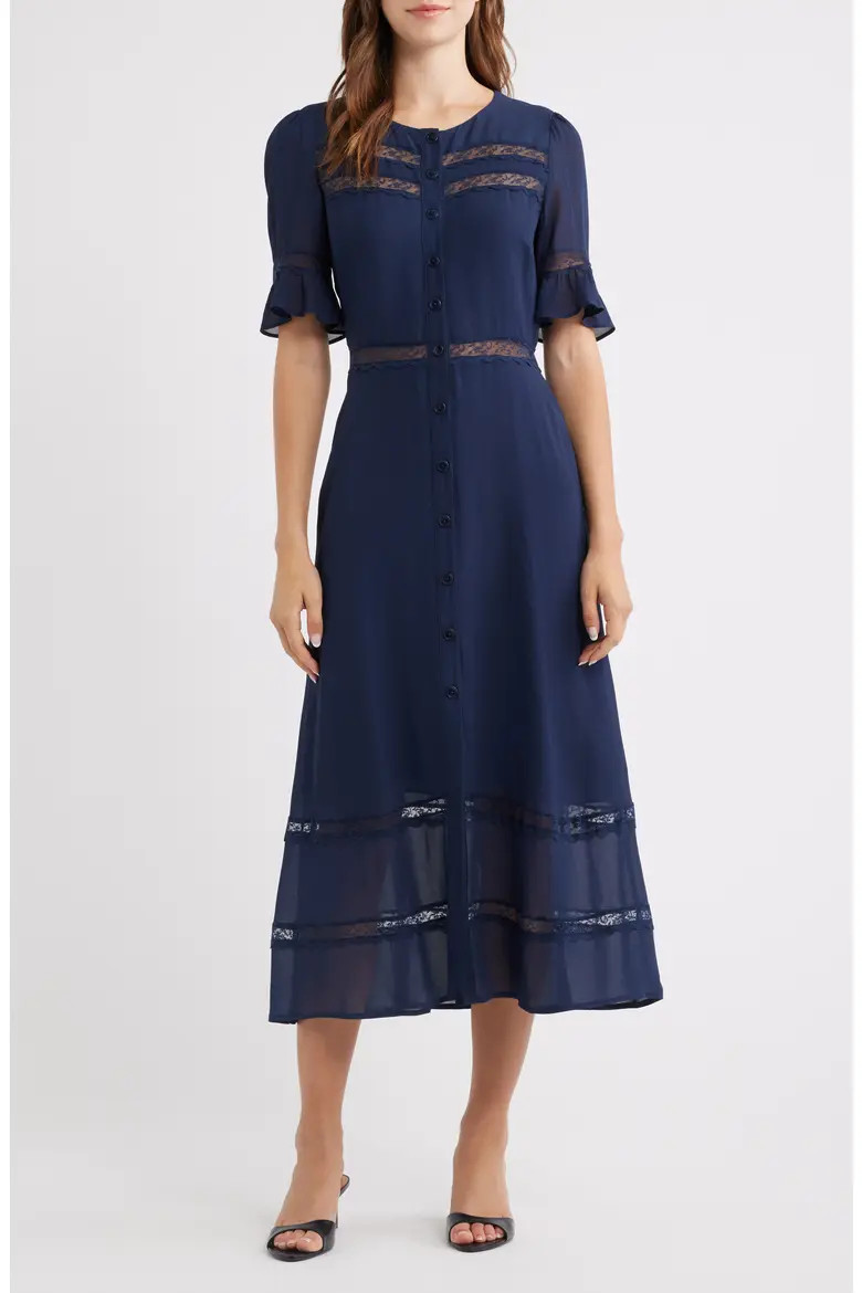 Woodson Lace Detail Shirtdress (Women) | Nordstrom | Nordstrom