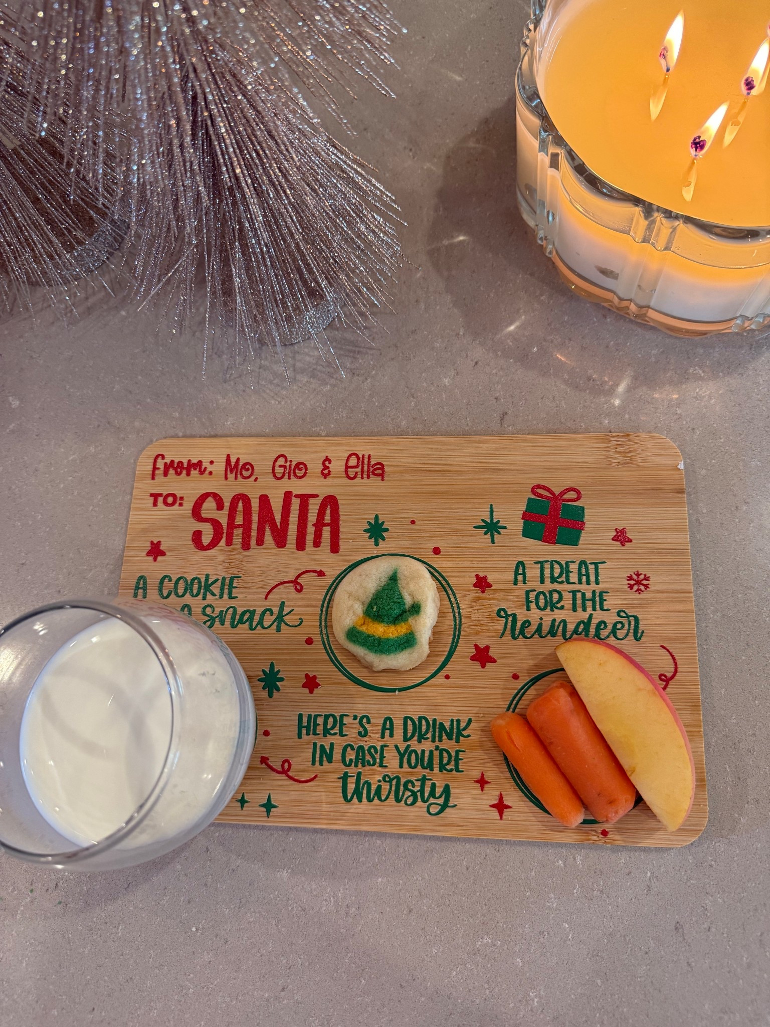 This board was so cute for Christmas Eve 🎅🏻🍪🥛 I love that you can put the kids names on it ❤️

Amazon, personalized board for Santa’s cookies and milk, Christmas, tray for Santa’s cookies and milk 

#LTKHoliday #LTKSeasonal #LTKKids