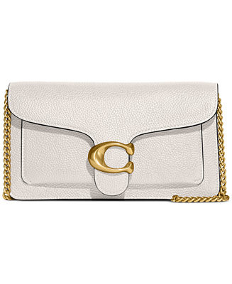 COACH Polished Pebble Leather Tabby Chain Clutch - Macy's | Macy's