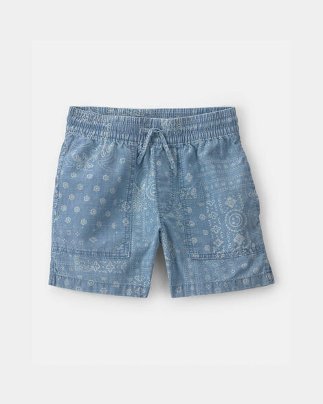 Boys Bandana Floral Chambray Short - Blue | Carter's Inc