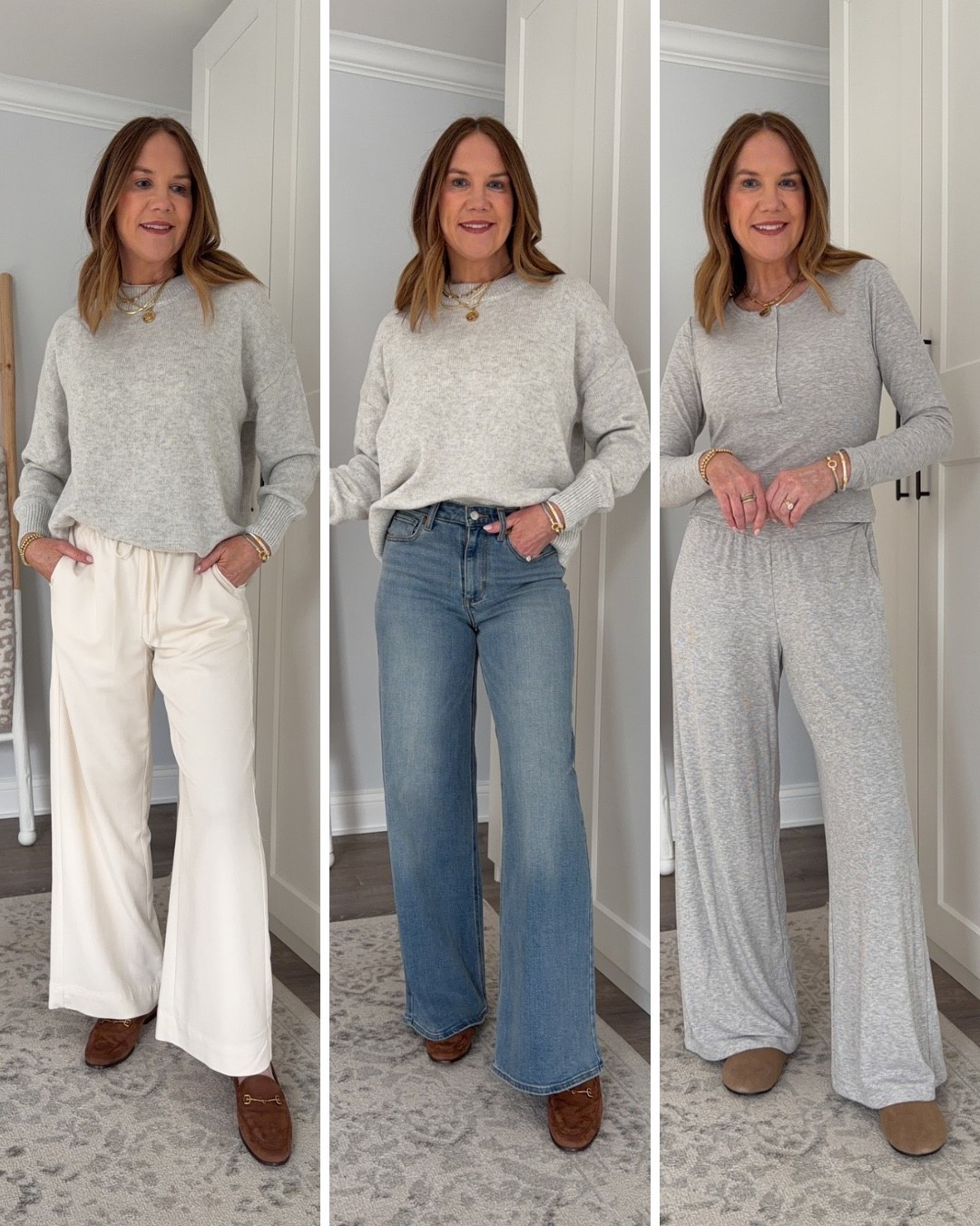A few things I’d recommend buying from Target right now! Aritzia look for less pull on trousers that are endlessly versatile, the perfect grey crewneck sweater, comfortable and flattering wide leg jeans that make you look taller and slimmer, and a ribbed matching Lou he set that would give Skims a serious run for its money!



#LTKgrwm #LTKootd #LTKFindsUnder50