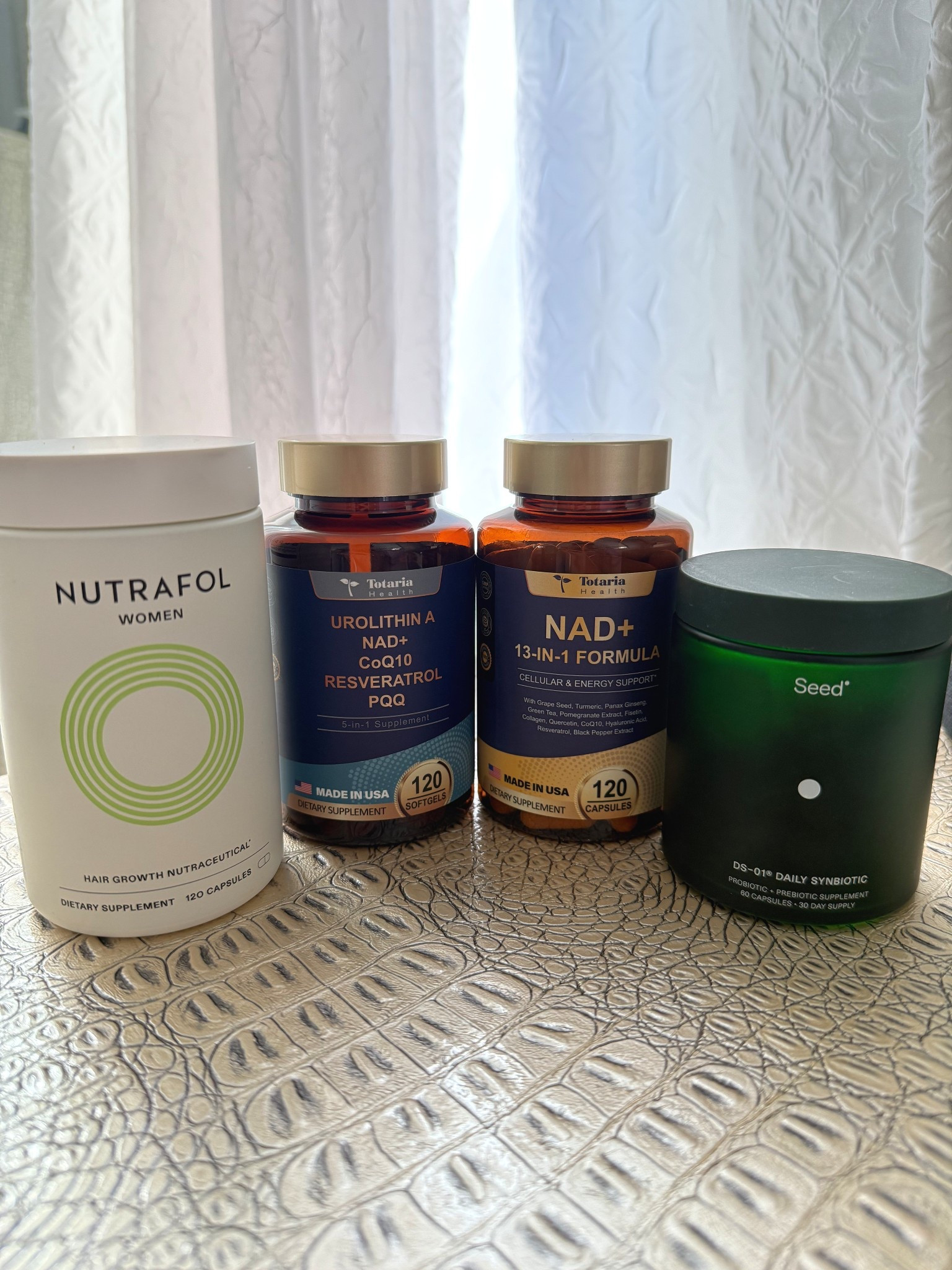 Girls!! I've added these to my daily vitamin intake! And let me tell you WOW! 
My hair is thicker and longer than ever, thanks to NUTRAFOL. 
My gut health has been great thanks to Seed.
And the NAD+ has sooo many benefits it's wild but mostly I've seen a difference in my skin, energy and my muscles. 

#LTKU #LTKStyleTip #LTKActive
