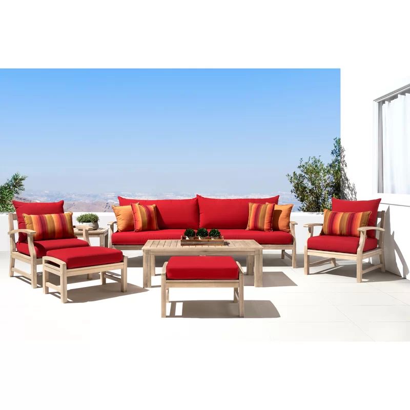 Balceta Solid Wood 6 - Person Seating Group with Cushions | Wayfair North America