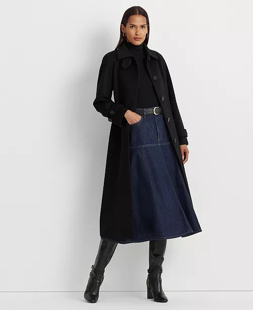 Women's Single-Breasted Belted Maxi Coat | Macy's