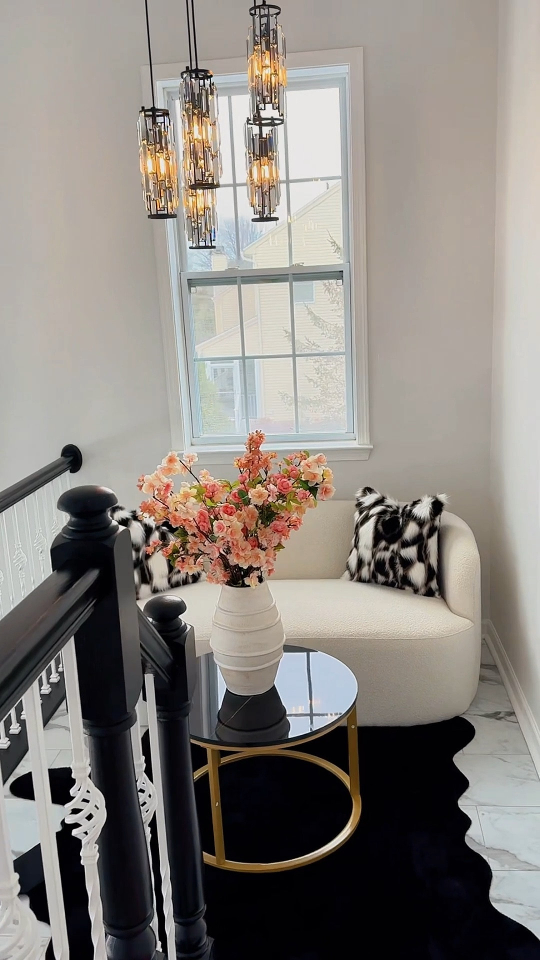 Utilizing this little space in our staircase and adding some decor finds. 
It’s amazing what a simple rug can do to elevate a space💯 
Tap below to shop! Follow me @omabelle for more Fashion, Home & everything inbetween. Glad to have you here!!! 💕😊🙏

Home | Home decor |Entryway decor | Entryway table | console table | Buffet table | Accent table
Pottery barn | Amazon home
Restoration hardware look for less |Luxe for less | Entryway ideas | Foyer table | Foyer decor | Sofa table | Black sofa table | Black console | Black accent table
| Black wooden table |Living room decor | Rugs | Area rug | Neutral rug | Living room family room rug | Sofa sectional | Washable cleanable sofa | Family friendly sofa furniture | Stain resistant fabric sofa | Cloud sofa | Family kid toddler | pet friendly sofa | Coffee table | Livingroom | Home decor | bedding | bedroom | fall decor |  fall porch | dresser | rug | kitchen | dispenser | cutlery set | knives 

#LTKHome #LTKU #LTKSaleAlert