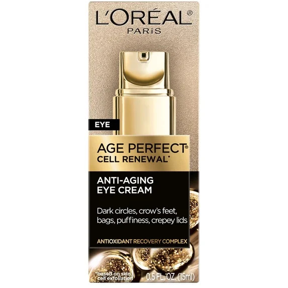 L'Oreal Paris Age Perfect Cell Renewal Anti-Aging Eye Cream, For Dark Circles & Puffiness 0.5 Fl ... | Walmart (US)