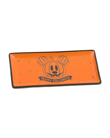 Ceramic Mickey Pumpkin Rectangular Tray | TJ Maxx