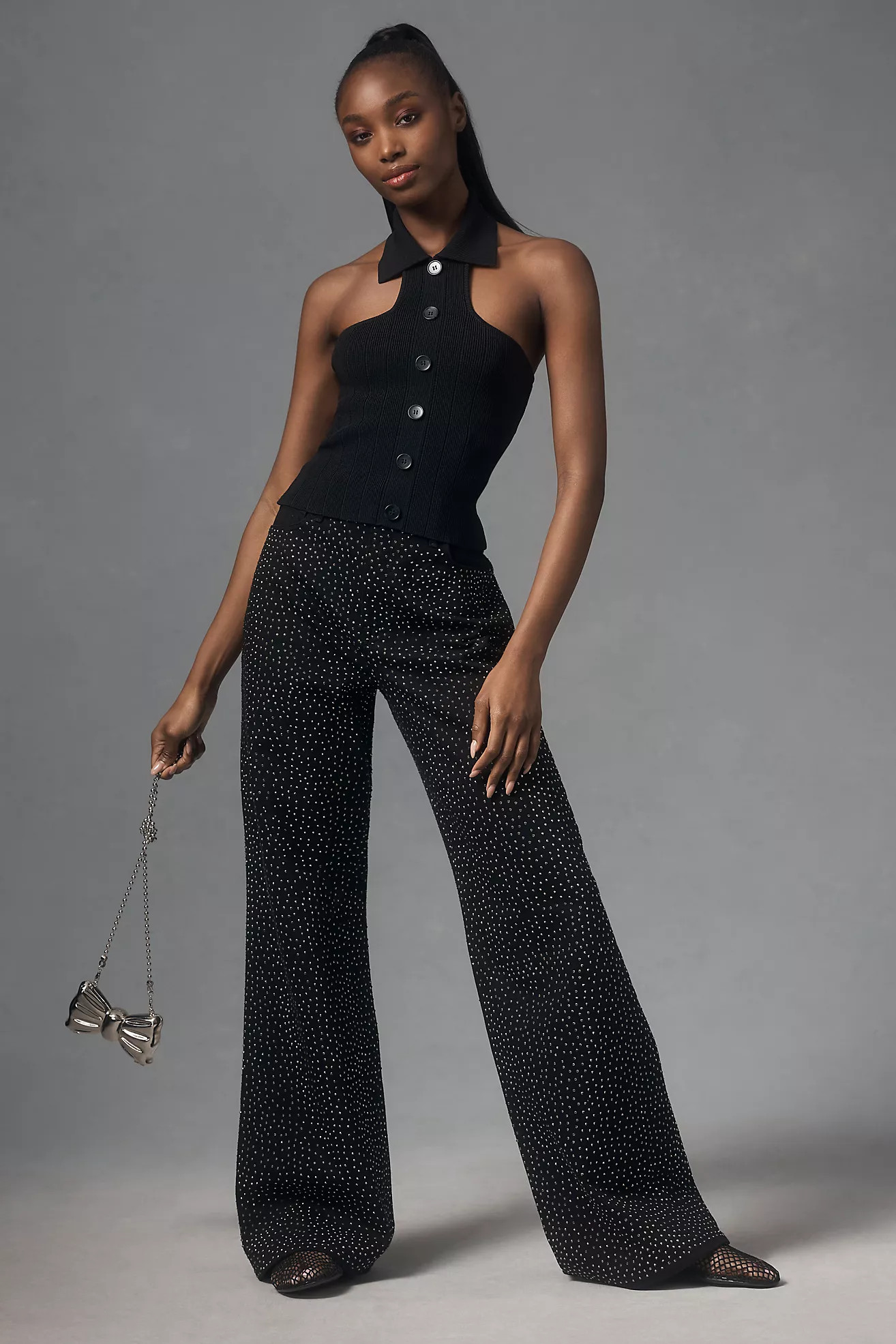 By Anthropologie Collared Halter Sweater Tank | Anthropologie (US)