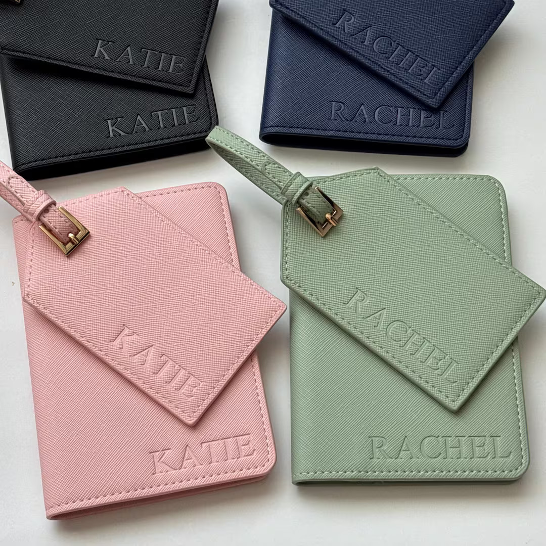 Personalized Passport Cover & Luggage Tag Blind-debossed Travel Gift - Etsy | Etsy (US)