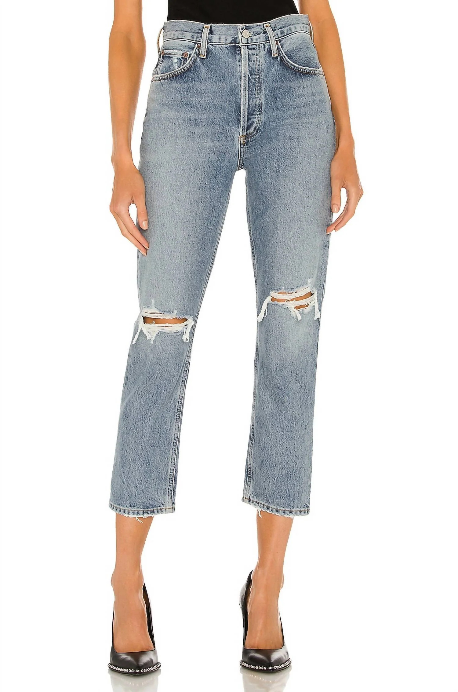 Riley High Rise Crop In Escalate | Shop Simon