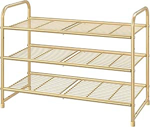 Simple Trending 3-Tier Stackable Shoe Rack, Expandable & Adjustable Shoe Shelf Storage Organizer,... | Amazon (US)