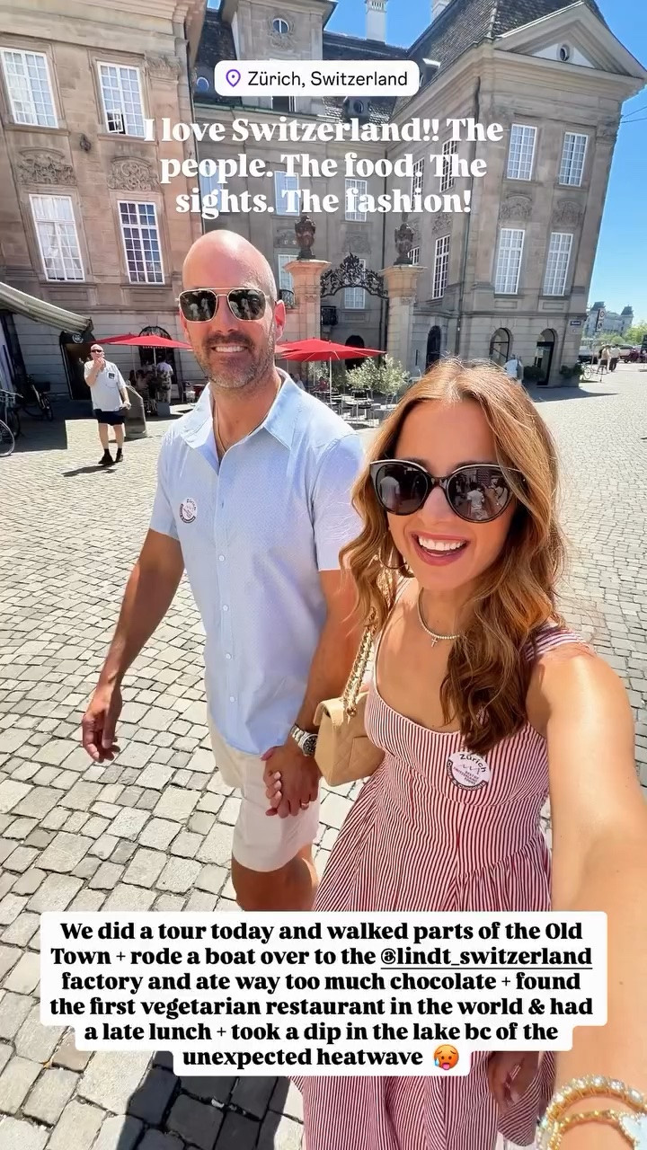 XXS petite in my linen-blend dress! I love Switzerland!! The people. The food. The sights. The fashion!  We did a tour today and walked parts of the Old Town + rode a boat over to the @lindt_switzerland factory and ate way too much chocolate + found the first vegetarian restaurant in the world & had a late lunch + took a dip in the lake bc of the unexpected heatwave 🥵

#LTKootd #LTKTravel #LTKSwim