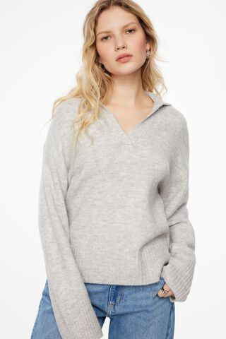 V-Neck Polo Sweater | Dynamite Clothing