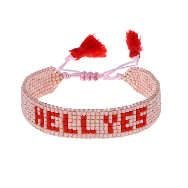 Blush Hell Yes Beaded Bracelet | Over The Moon