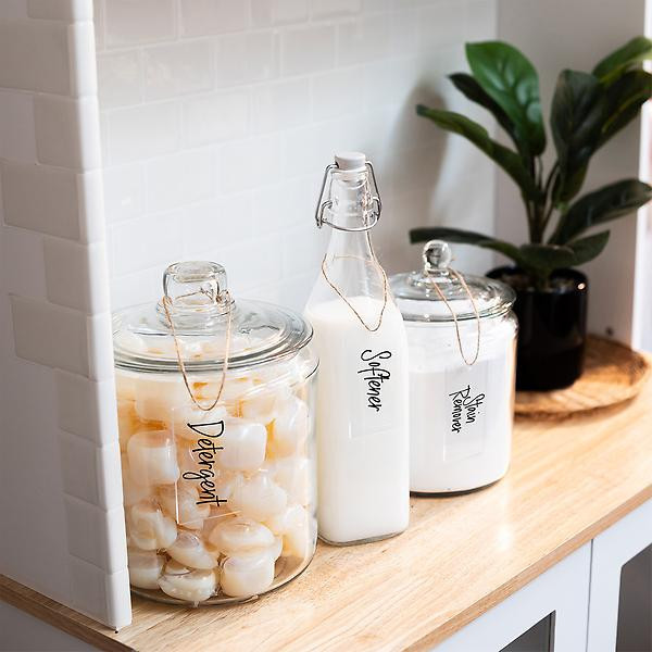 Savvy & Sorted Acrylic Organization Basket Tags Pkg/12 | The Container Store