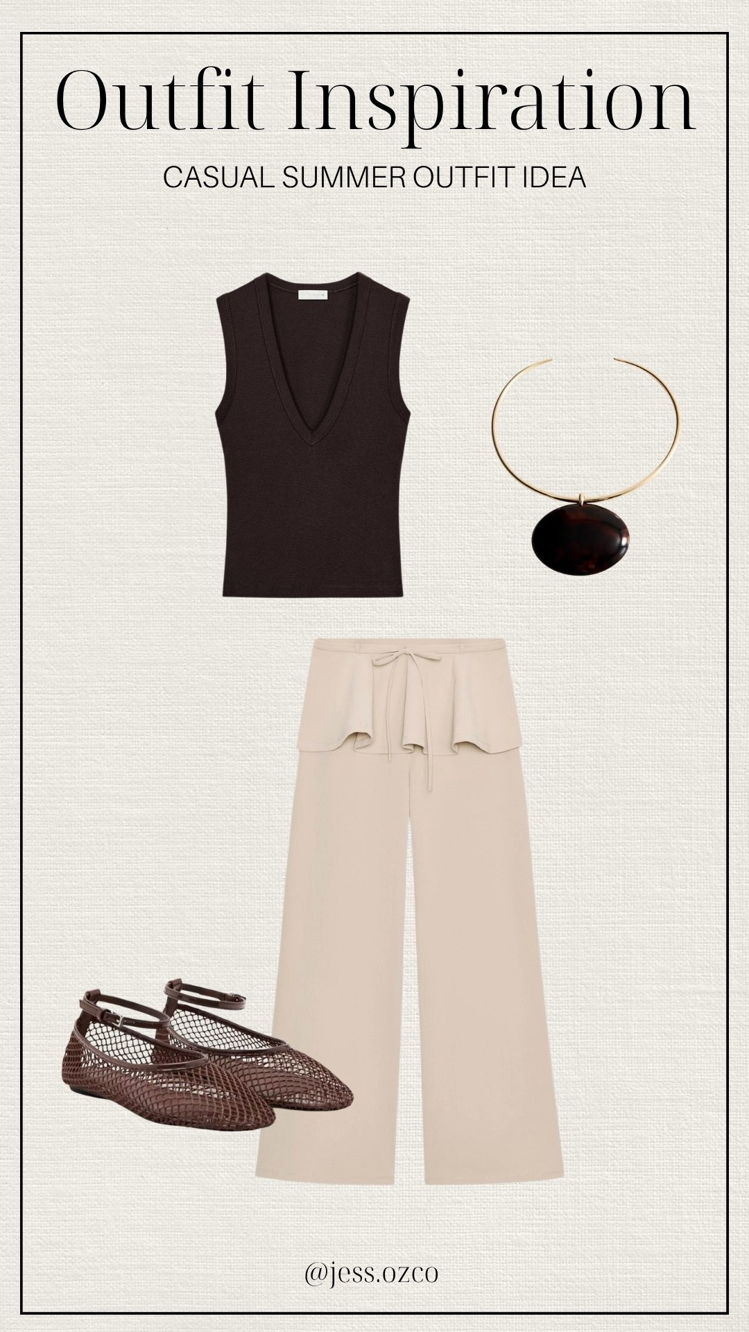 Outfit inspiration for Spring & Summer: casual edition

V-neck t shirt and beige wide leg pants are both from Zara and under $60!

Summer outfit, mesh ballet flats, wide leg pants outfit, casual everyday outfit, Spring fashion 

#LTKootd #LTKSeasonal #LTKgrwm