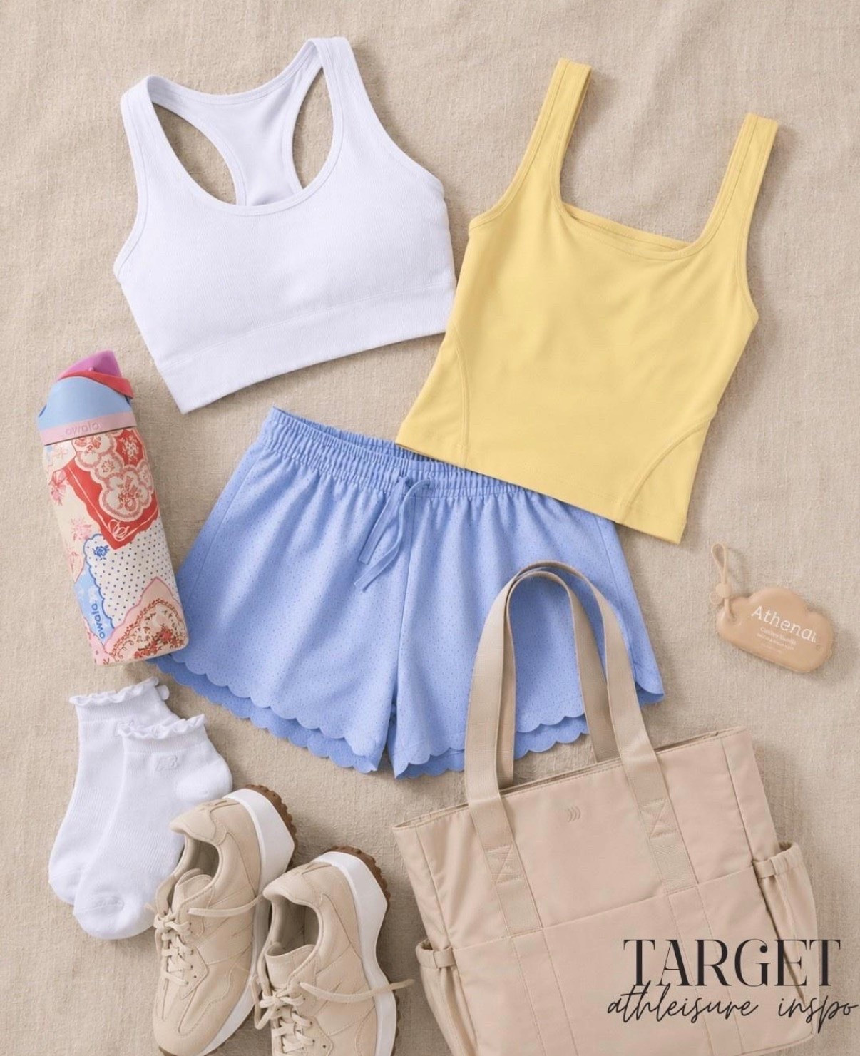 🤍 The scalloped running shorts?! Are you kidding me 🤭 loving this Target athleisure outfit.