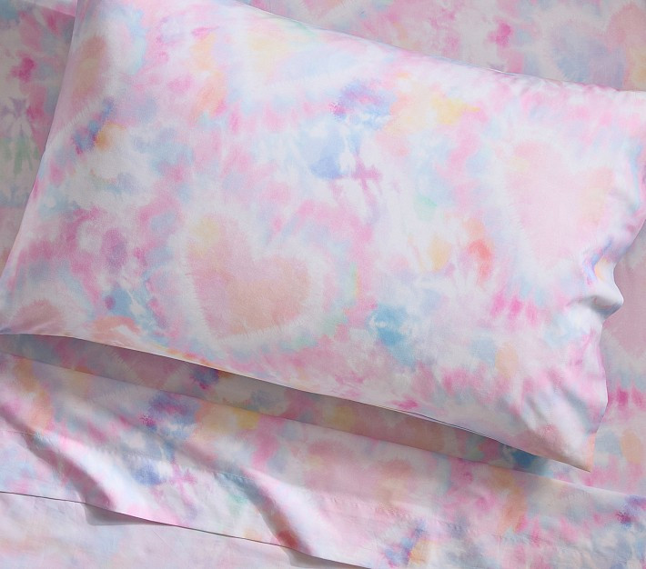 Tie-Dye Heart Organic Cotton Sheet Set | Pottery Barn Kids