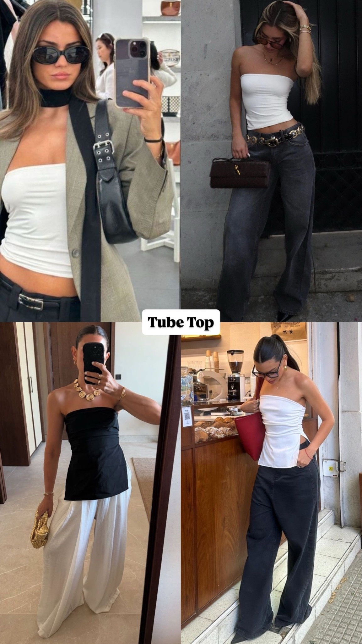 Simple tube top, major cool girl fashion trendy moment ☁️
#GoingOutStyle #MinimalLooks #StyleInspo

#LTKootd #LTKSaleAlert