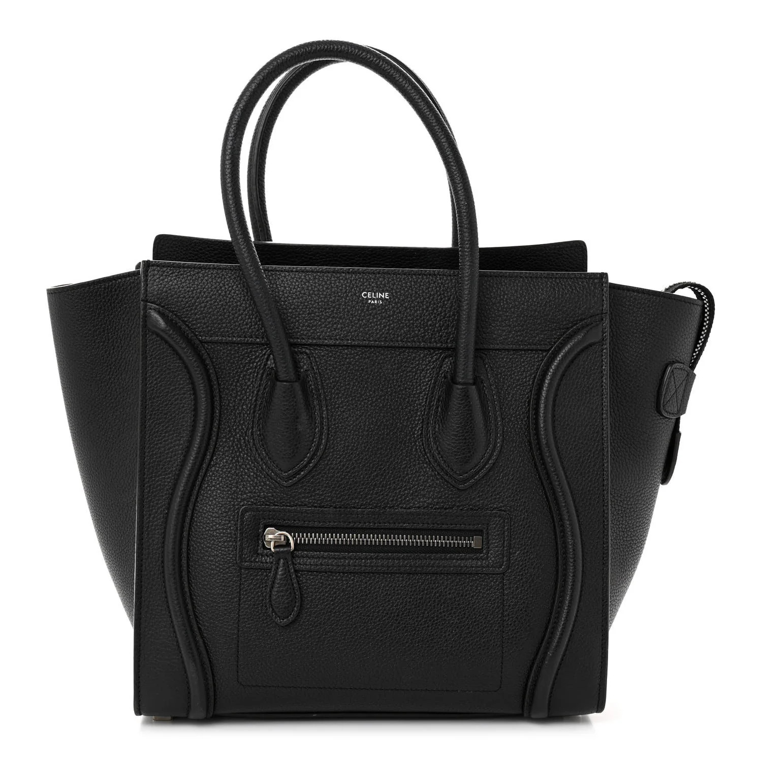 Drummed Calfskin Micro Luggage Black | FASHIONPHILE (US)