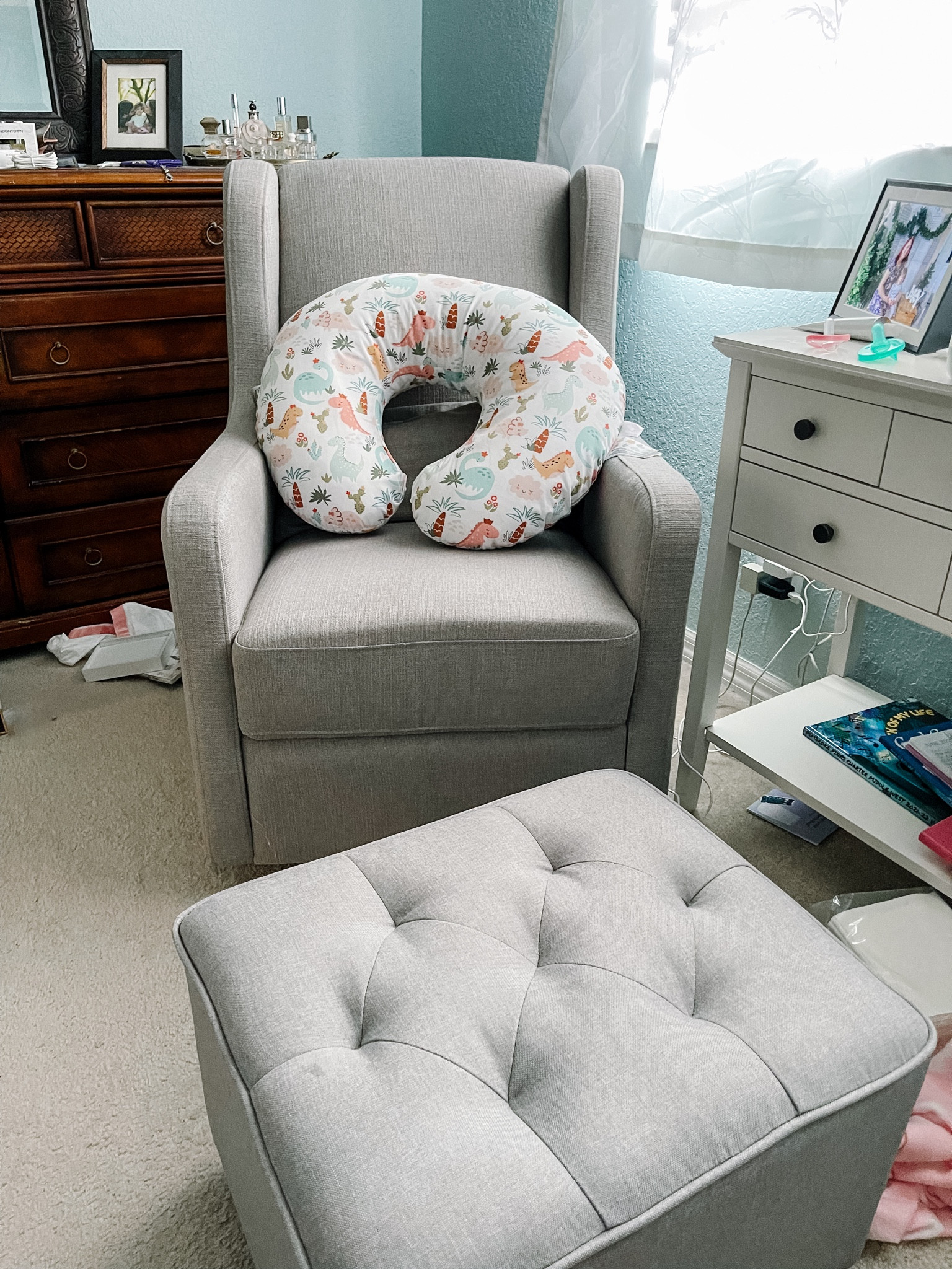 My current nursing station in our room while Baby Girl is still sleeping in our room  

#LTKbump #LTKhome #LTKbaby