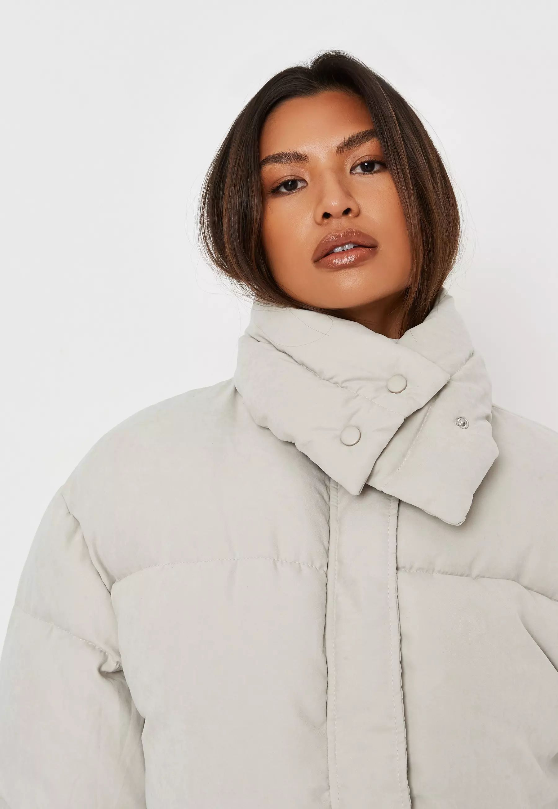 Missguided - Tall Gray Soft Touch Ultimate Plush Puffer Jacket | Missguided (US & CA)