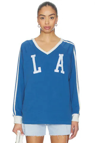 DAYDREAMER x REVOLVE Los Angeles Club Long Sleeve in Denim from Revolve.com | Revolve Clothing (Global)