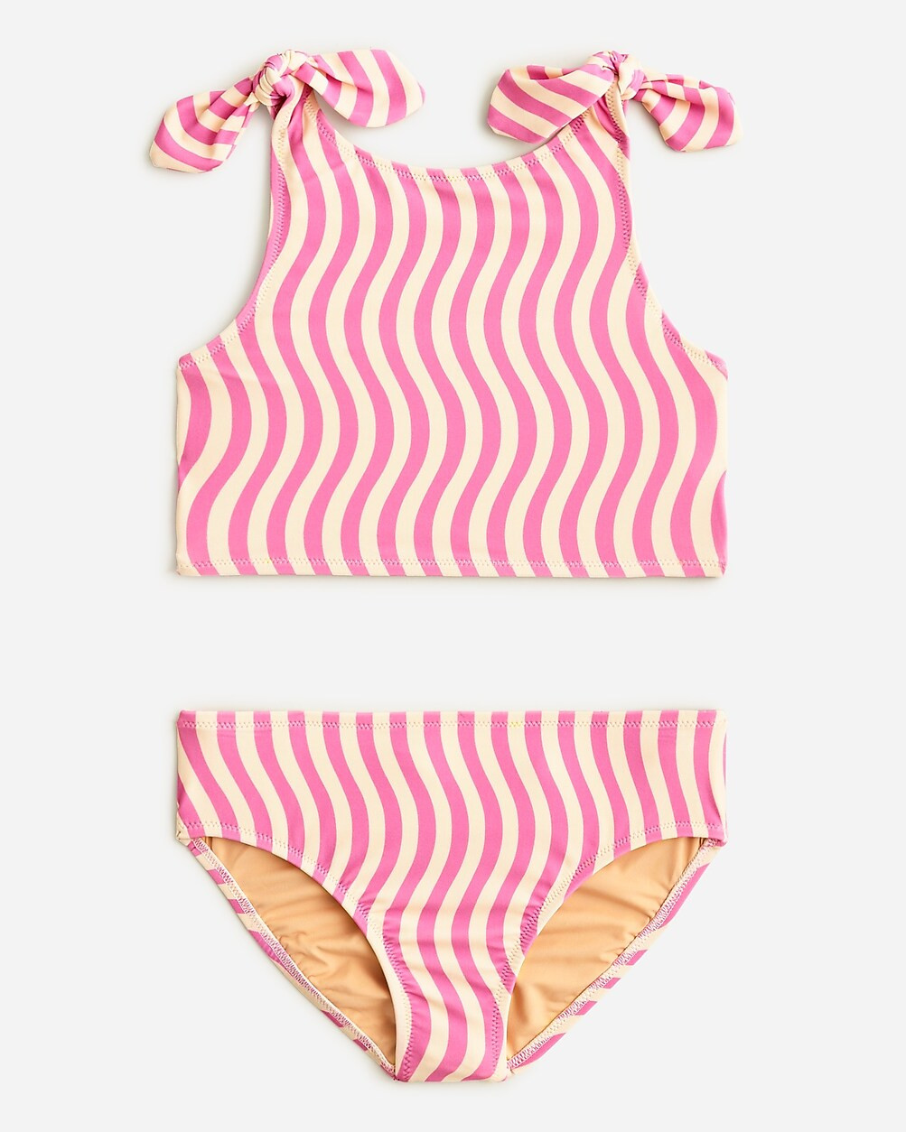 Girls' tie-shoulder two-piece swimsuit with UPF 50+ | J. Crew US