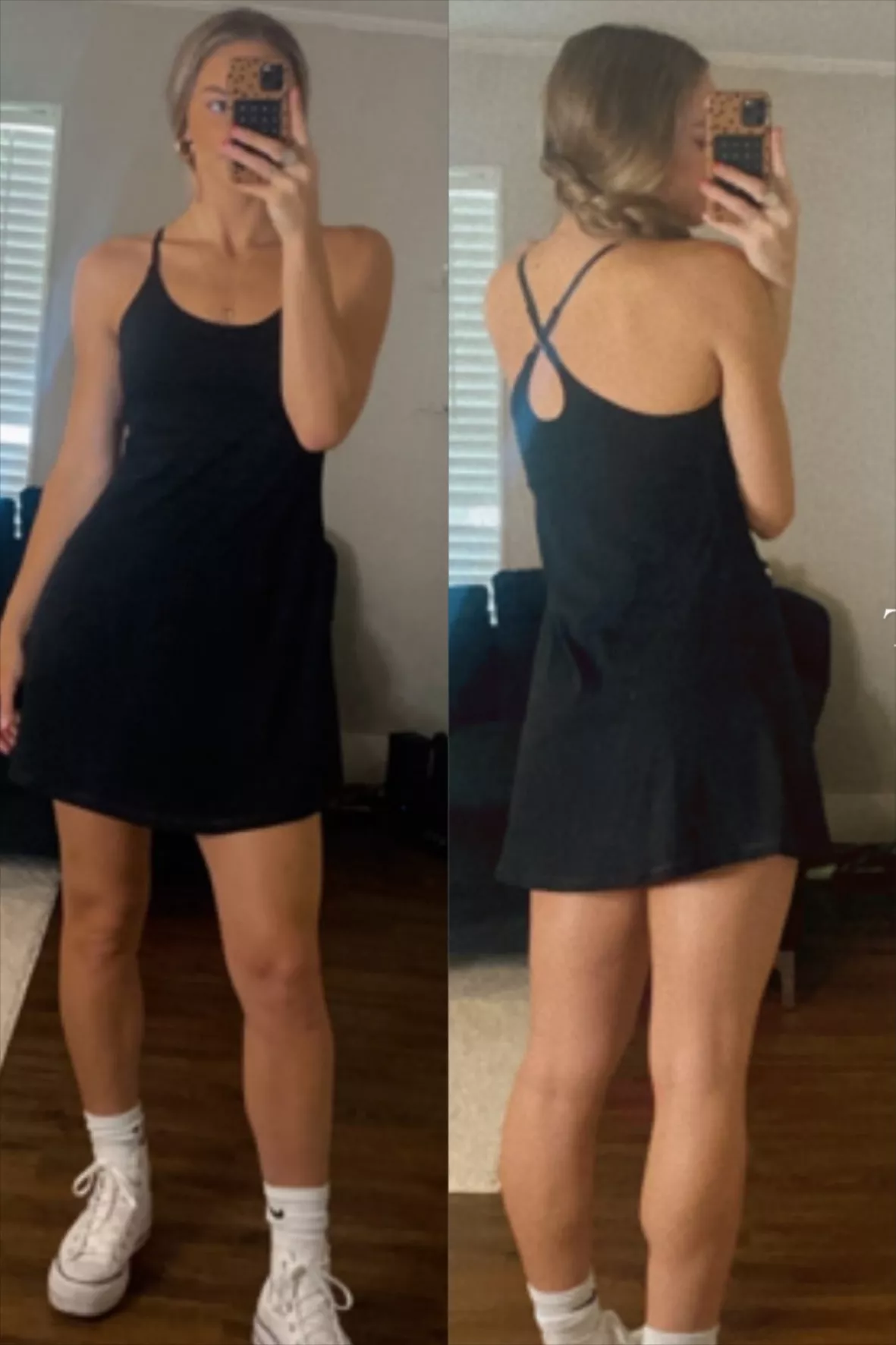 Workout tennis dress for women with built-in bra shorts