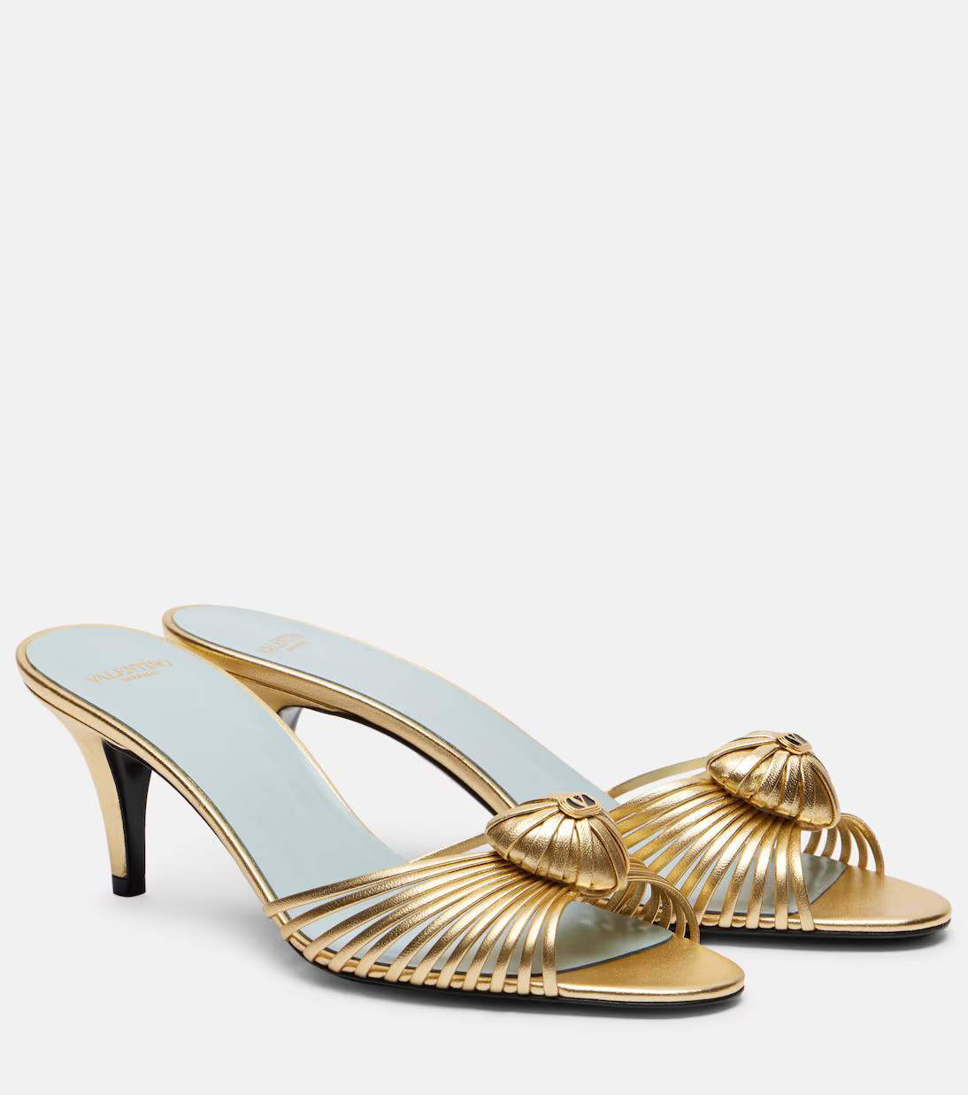 Royal 75 metallic leather mules | Mytheresa (INTL)