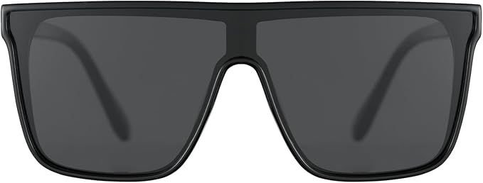 mosanana Polarized Oversized Square Sunglasses for Women Men, Trendy Flat Top Fashion Shield Shad... | Amazon (US)