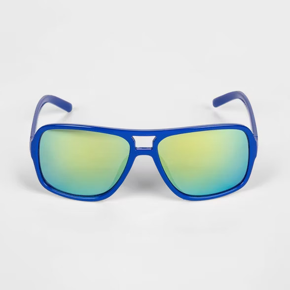 Toddler Boys' Aviator Sunglasses - Cat & Jack™ Blue 2T-3T | Target
