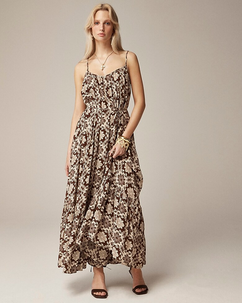 Caspia dress in floral crepe de chine | J. Crew US