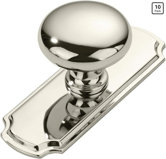 khtumeware 10 Pack 1-1/4 inch Backplate for Cabinet Knobs Polished Nickel Drawer Knobs Cabinet Ha... | Amazon (US)