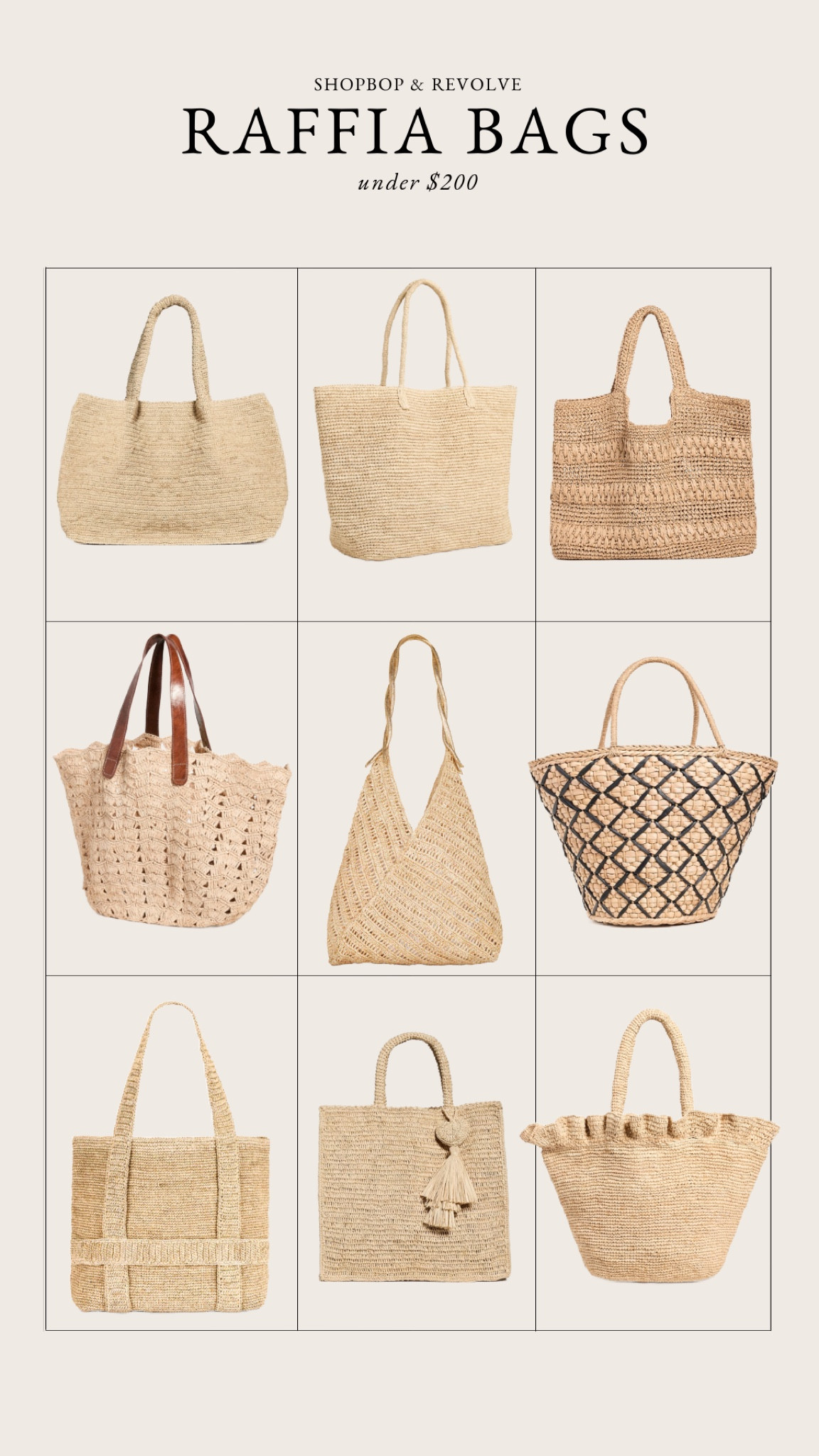 Rapid bags under $200 from shop box and revolve