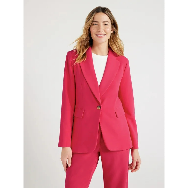 Free Assembly Women's Slim Single-Breasted Blazer, Sizes XS-XXXL | Walmart (US)