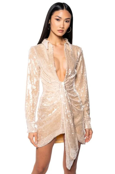 SNATCHED SEQUIN MIDI DRESS | AKIRA