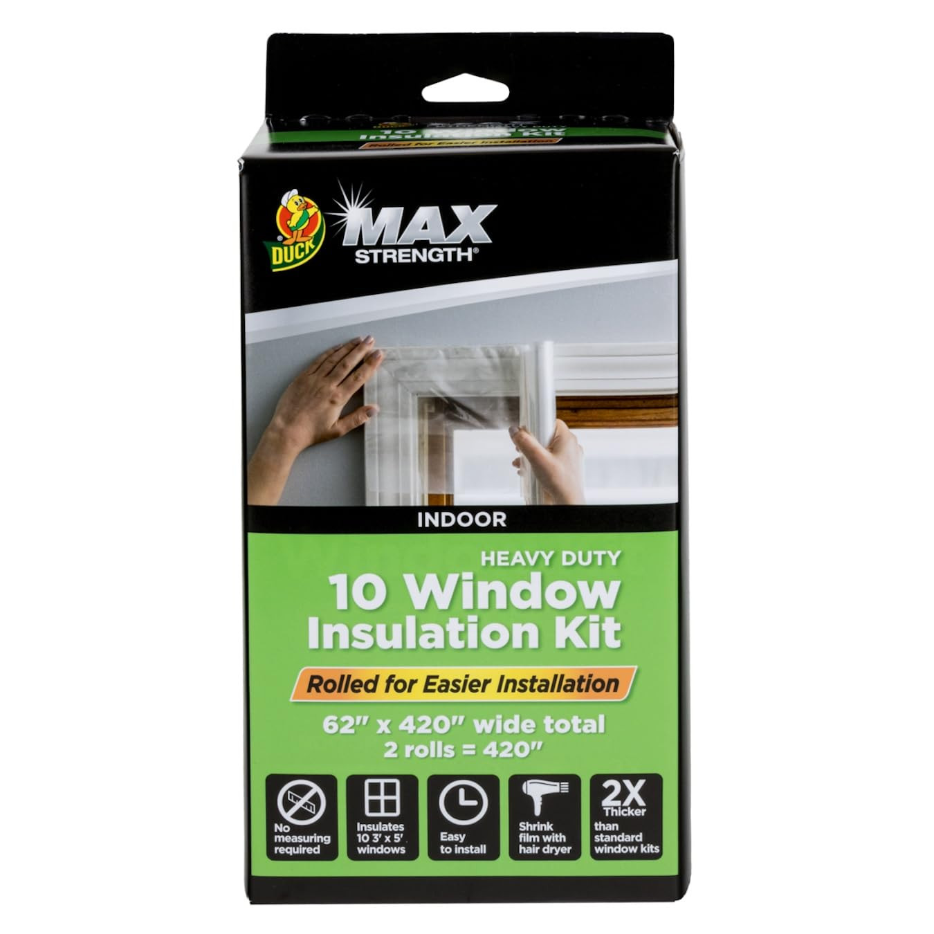 Duck MAX Strength Window Insulation Kit, Winter Window Seal Kit Fits up to 10 Windows, Heavy Duty... | Amazon (US)