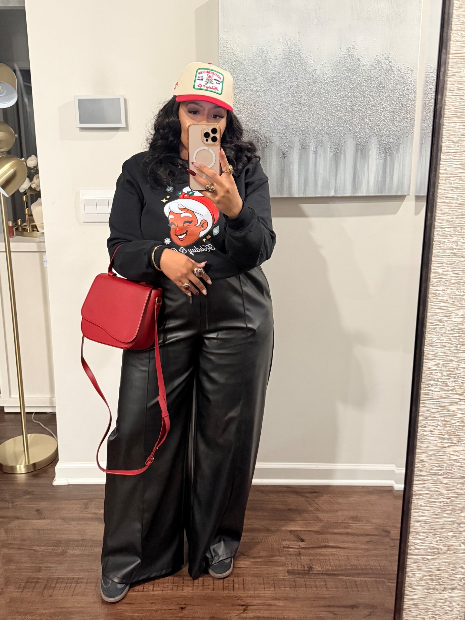 Holiday Errands Fit Check. Hat and sweatshirt and Holiday & Co on IG. 

#LTKdayinmylife #LTKHoliday