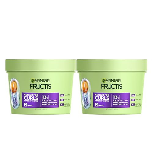 Garnier Fructis Method for Curls Moisture Filling Hair Mask for Curly Hair with up to 13% Hyaluronic Moisture Complex, Designed and Tested for 2C to 4C Curls and Coils, 12.5 fl oz | Amazon (US)