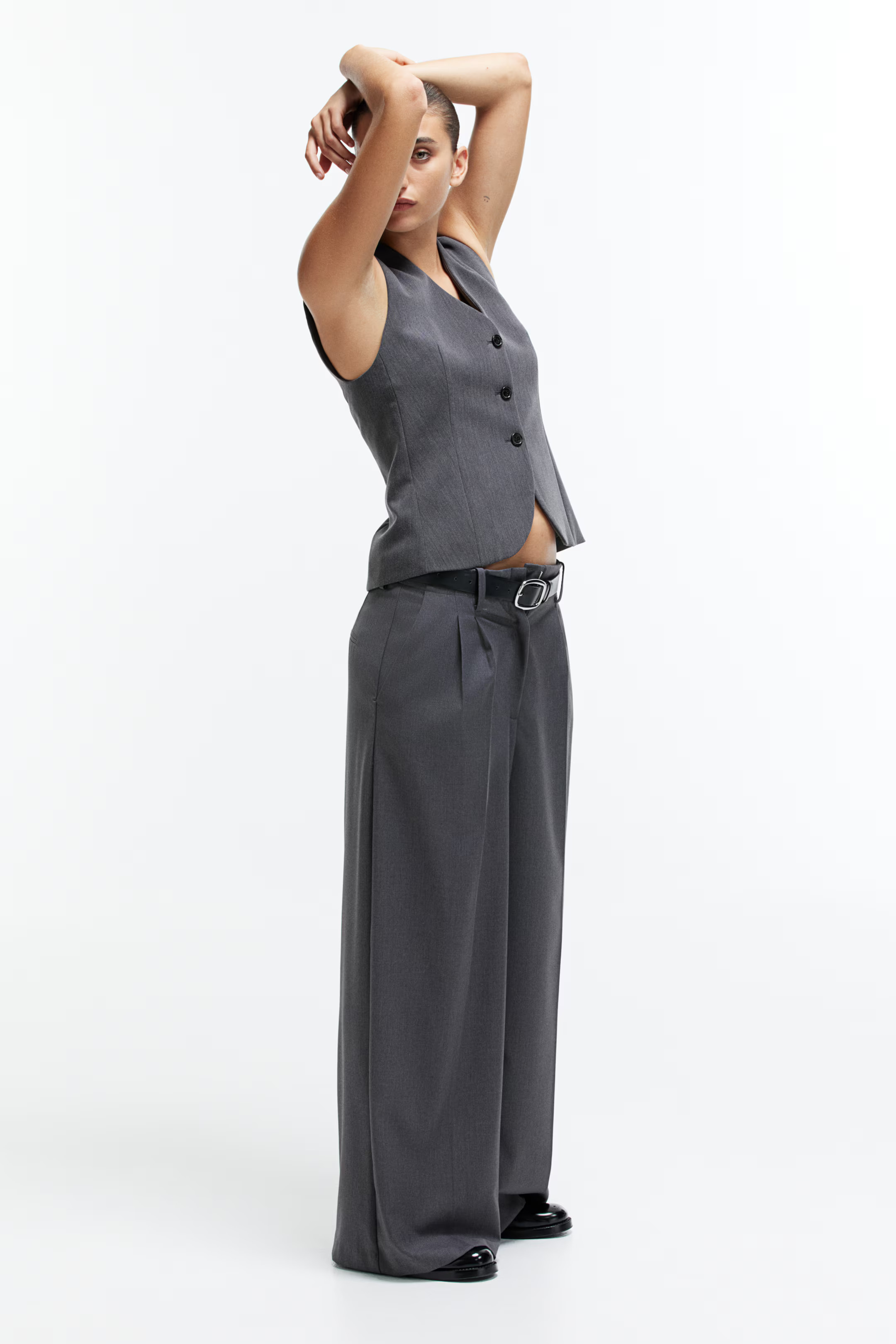 Wide twill trousers | H&M (UK, MY, IN, SG, PH, TW, HK)