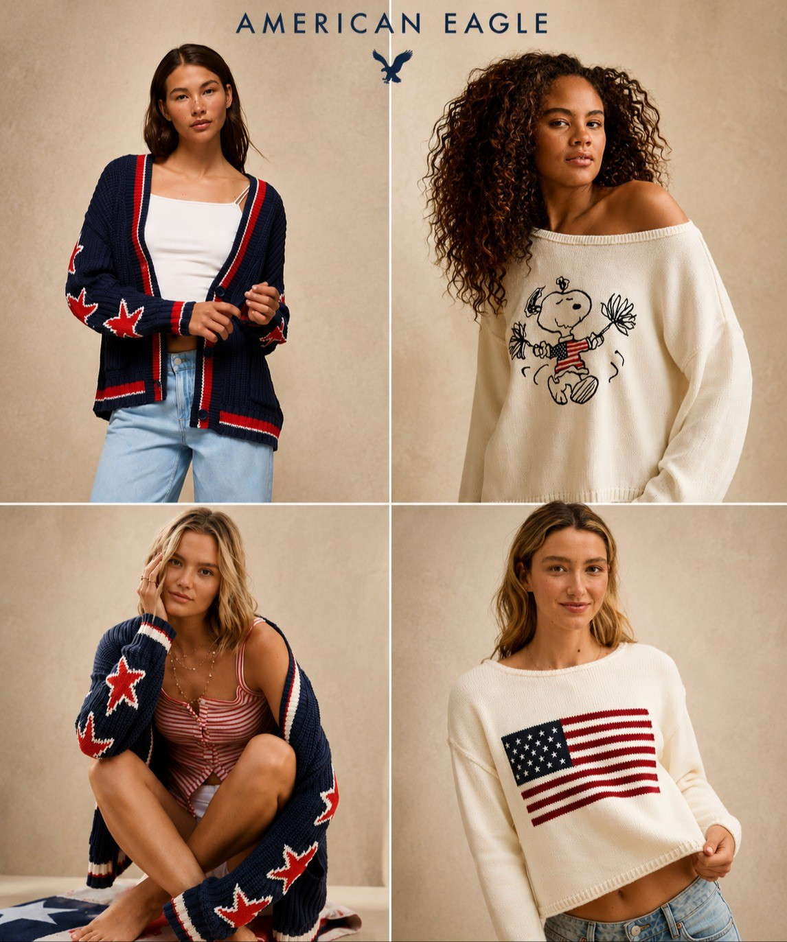 Americana Eagle Red White Blue Looks 


