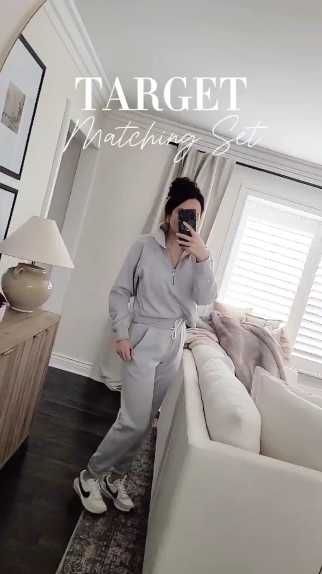 The perfect vacation travel outfit is this matching set - joggers and collared half zip cropped sweatshirt for under $50 and Nike neutral sneakers! Wearing this to travel for spring break!

#LTKWatchNow #LTKTravel