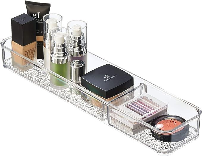 iDesign 48850 Rain Divided Tray for Vanity, Bathroom, Countertop, Drawer, Cosmetics, Makeup, Toil... | Amazon (US)