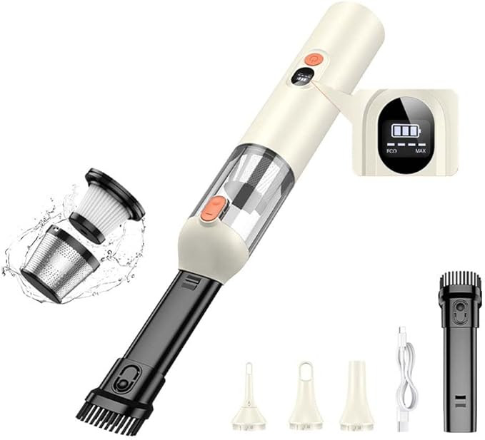 Car Vacuum Cleaner 14000Pa Portable Cordless Handheld Vacuum, 4-in-1, Car/Home/Outdoor, Type-C Ch... | Amazon (US)