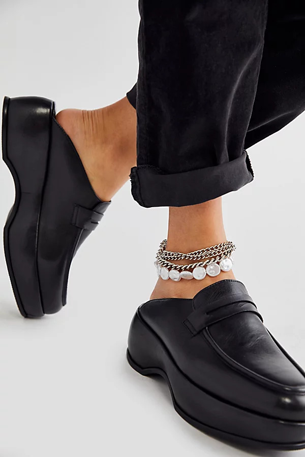 Winston Platform Loafer Mules by Free People, Black, EU 37 | Free People (Global - UK&FR Excluded)