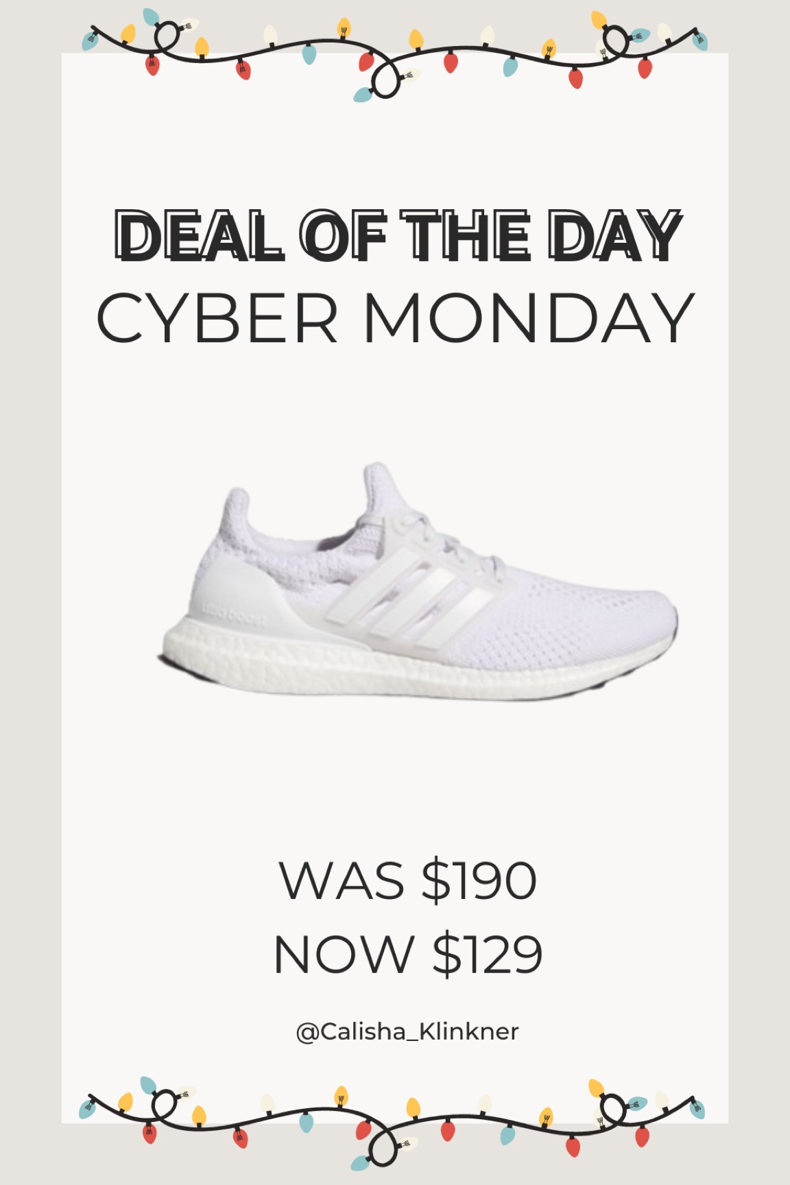 Deal of the day — adidas ultraboost! My favorite workout shoes!! On sale @scheels 

#shoes #cybermonday #sale

#LTKCyberweek #LTKshoecrush #LTKsalealert